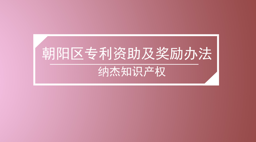 朝阳区专利资助及奖励办法 朝阳区专利资助及奖励办法