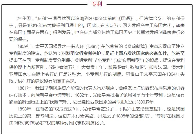 专利起源 专利起源