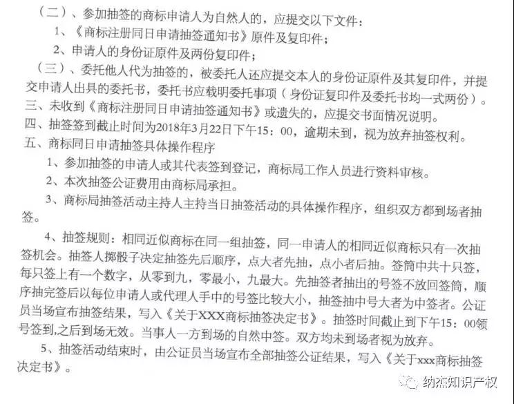 抽签决定商标注册 抽签决定商标注册