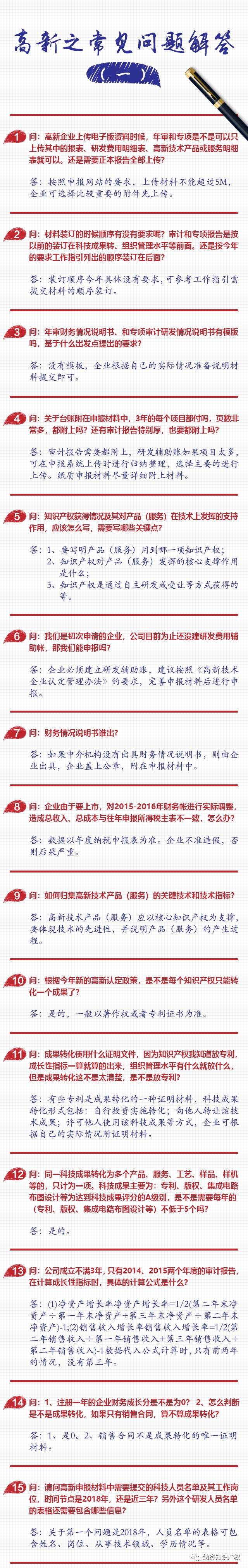 高新技术企业认定108问