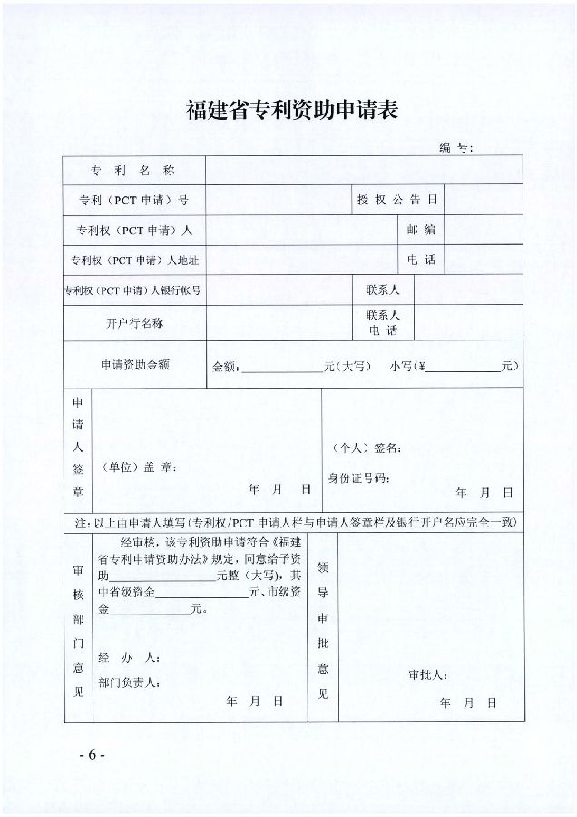 福建省专利申请资助奖励政策 福建省专利申请资助奖励政策