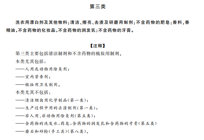 商标分类表第三类:洗衣剂,化妆品 商标分类表第三类:洗衣剂,化妆品
