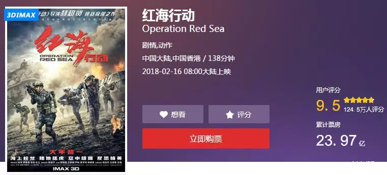 《红海行动》票房 《红海行动》票房