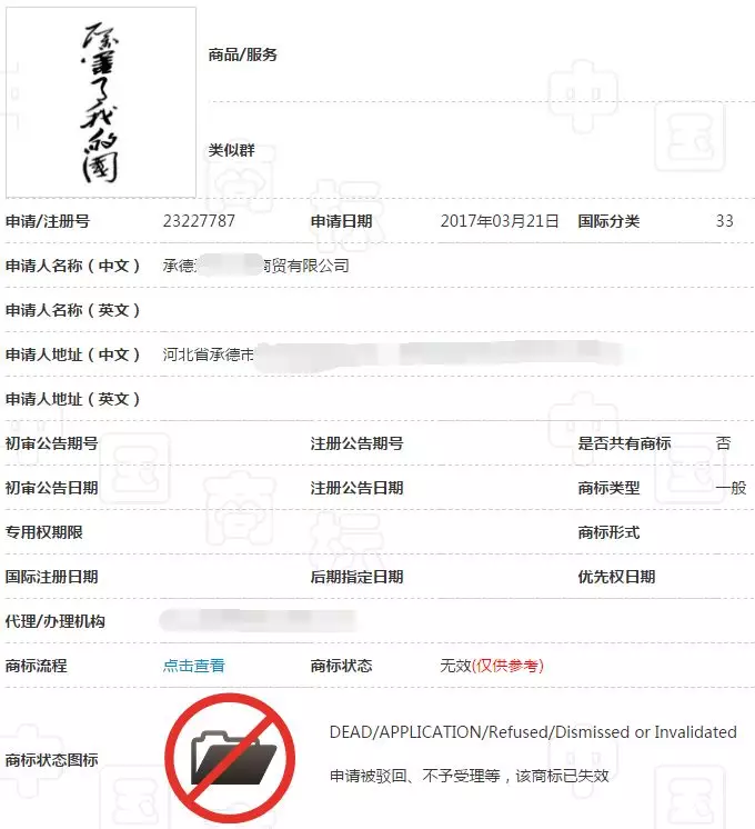 “厉害了我的国”33类商标