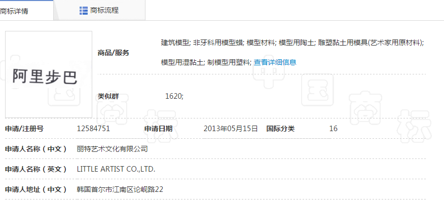 第12584751号“阿里步巴”商标