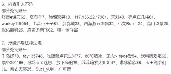 7种违规类型 7种违规类型