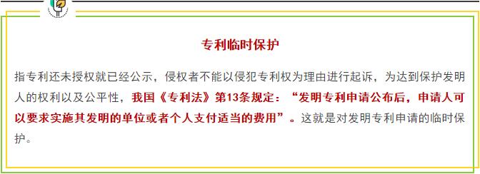 专利临时保护 专利临时保护