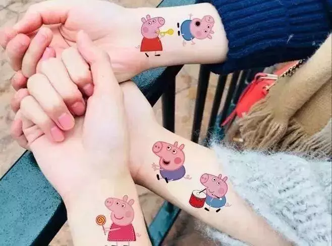 小猪佩奇版的纹身贴 小猪佩奇版的纹身贴
