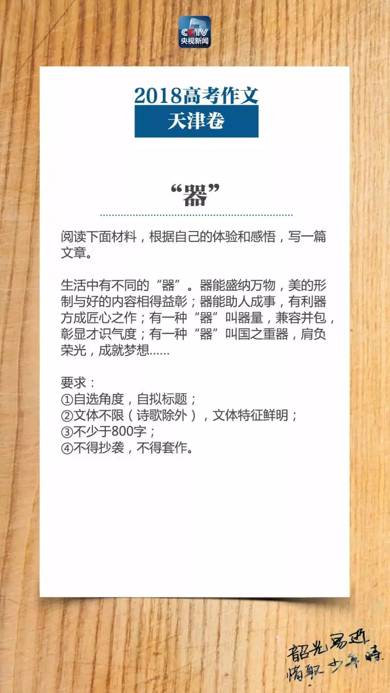 2018高考之天津卷