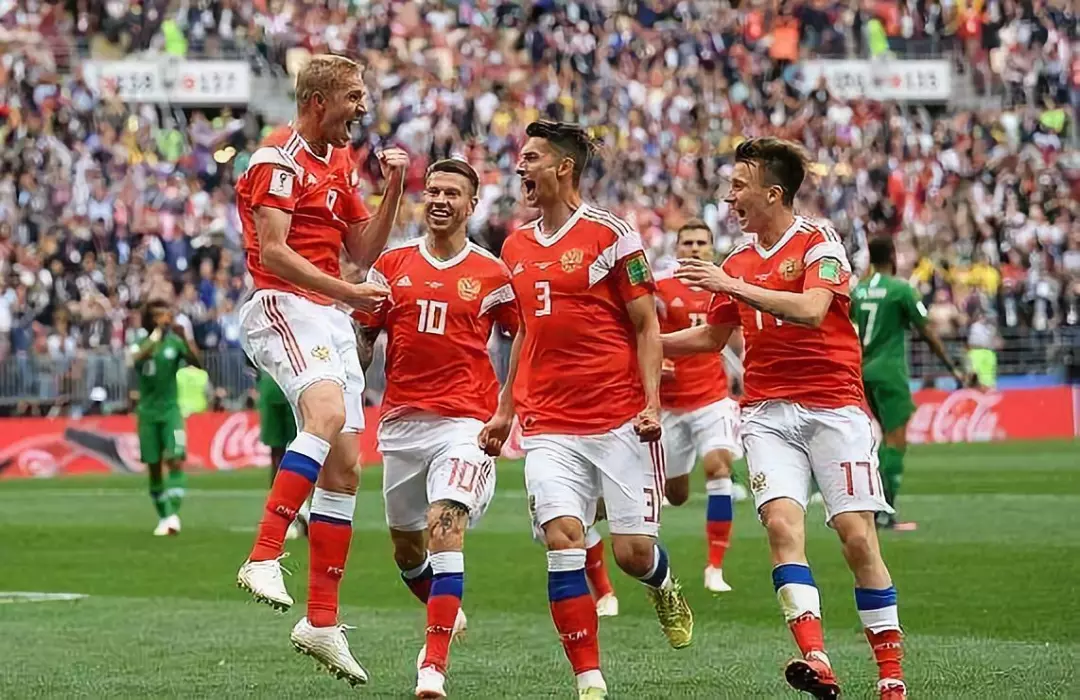 俄罗斯队以5：0大比分战胜沙特阿拉伯队