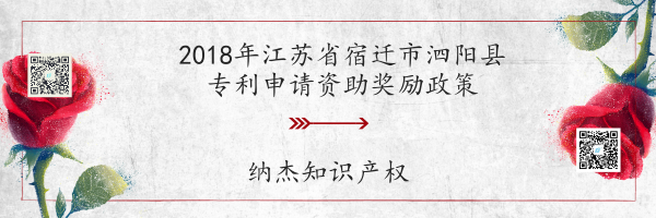 2018年江苏省宿迁市泗阳县专利申请资助奖励政策 2018年江苏省宿迁市泗阳县专利申请资助奖励政策