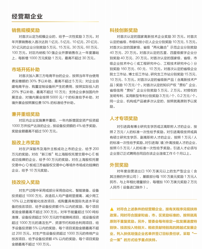 宿迁经济技术开发区高新技术企业认定奖励政策