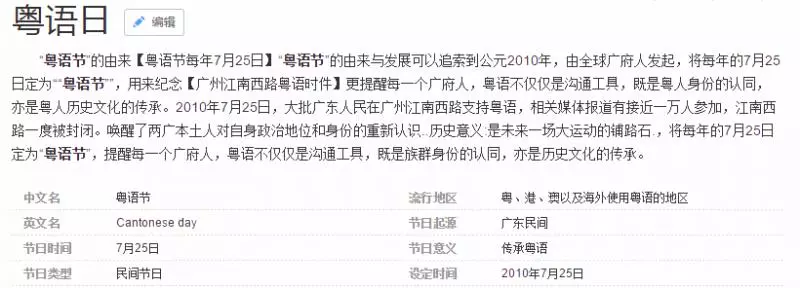 粤语日解释