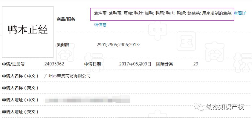 第24035962号“鸭本正经”商标