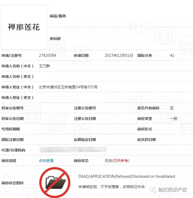 “禅那莲花”商标