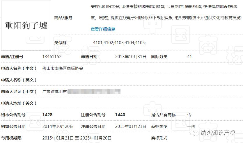 重阳狗子墟商标