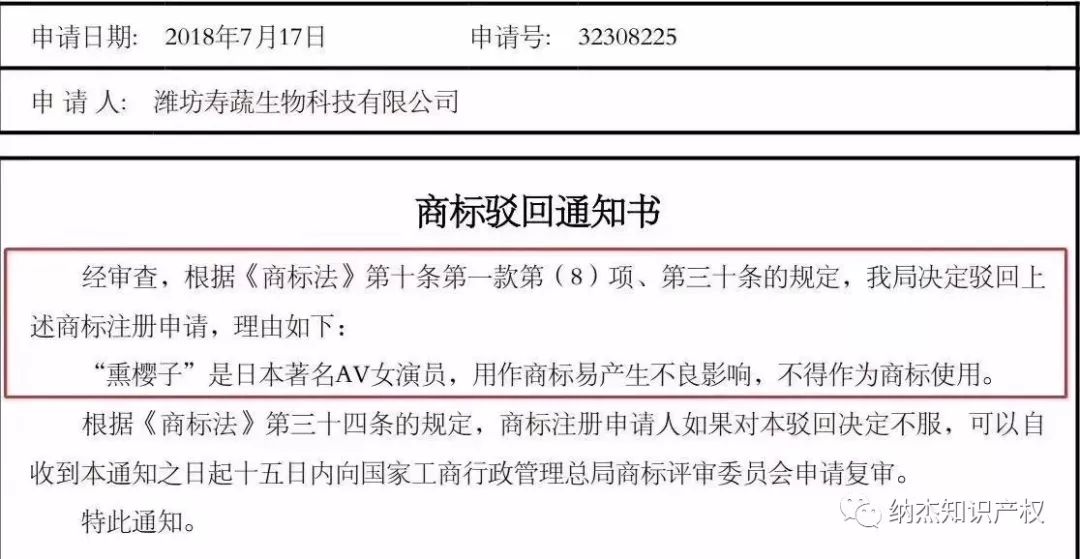 因为一份商标驳回通知，我认识了一位日本“著名”女演员！