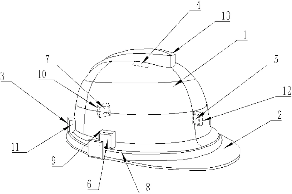 一种安全性能高、工作性能多样化、工作稳定的智能安全帽 一种安全性能高、工作性能多样化、工作稳定的智能安全帽