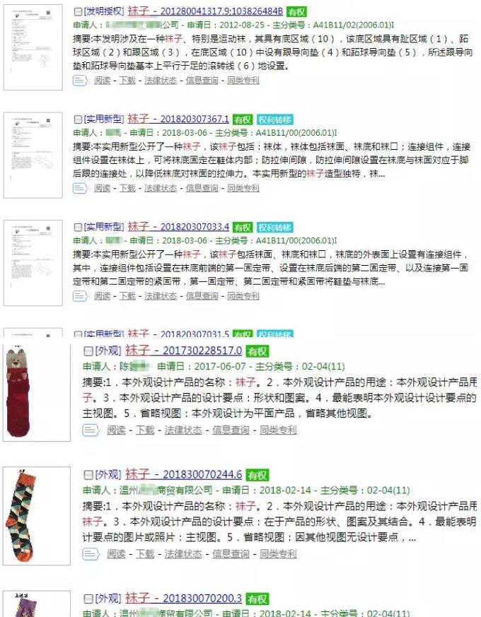 申请了专利的袜子