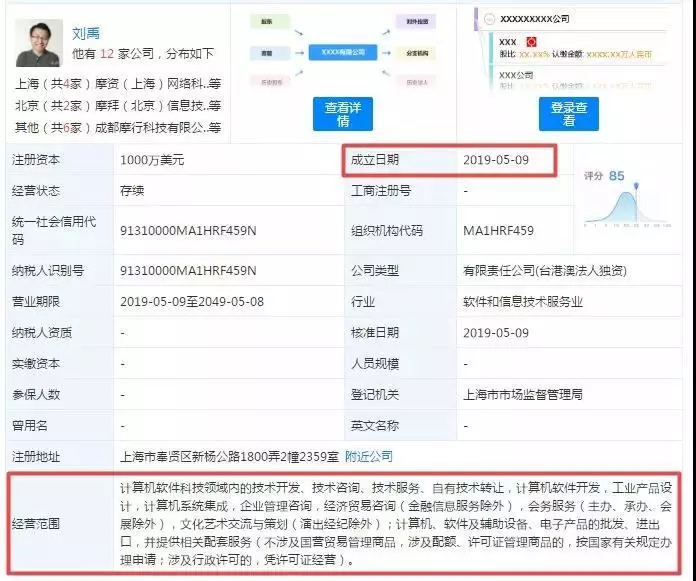 创业者胡玮炜和其CEO刘禹成立新公司
