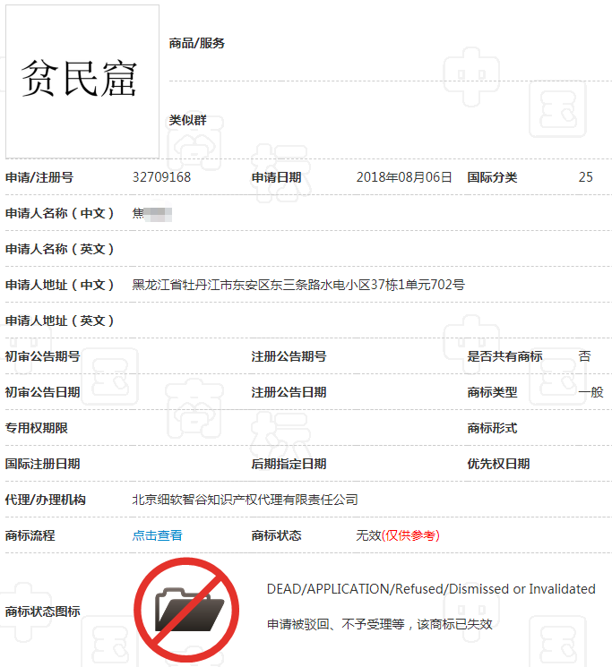 “贫民窑”商标