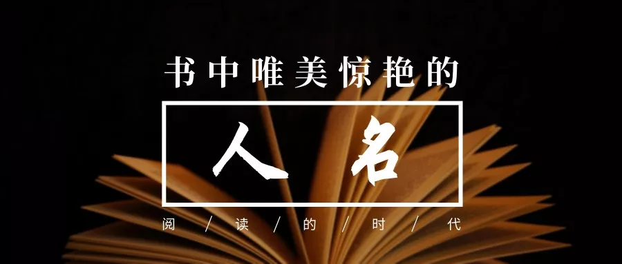 书中令人惊艳的人名 书中令人惊艳的人名