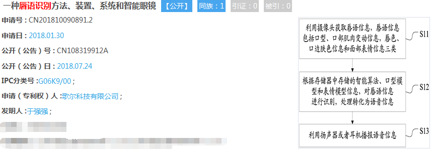 一种唇语识别方法、装置、系统和智能眼镜 一种唇语识别方法、装置、系统和智能眼镜