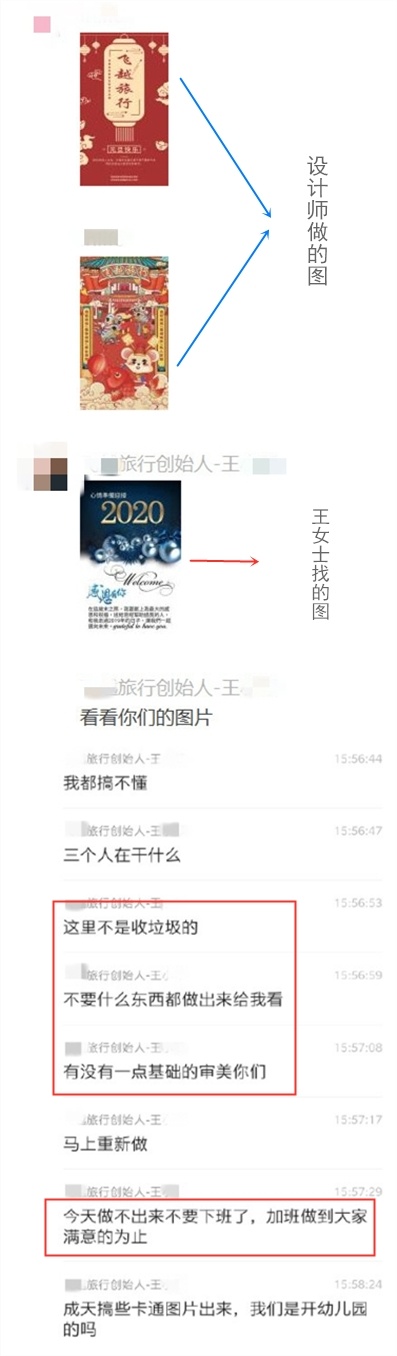 某旅行的工作群聊天内容