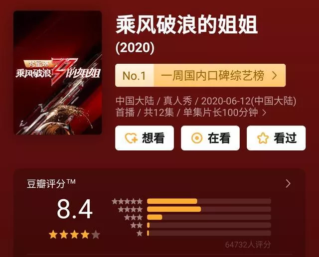 乘风破浪的姐姐评分 乘风破浪的姐姐评分