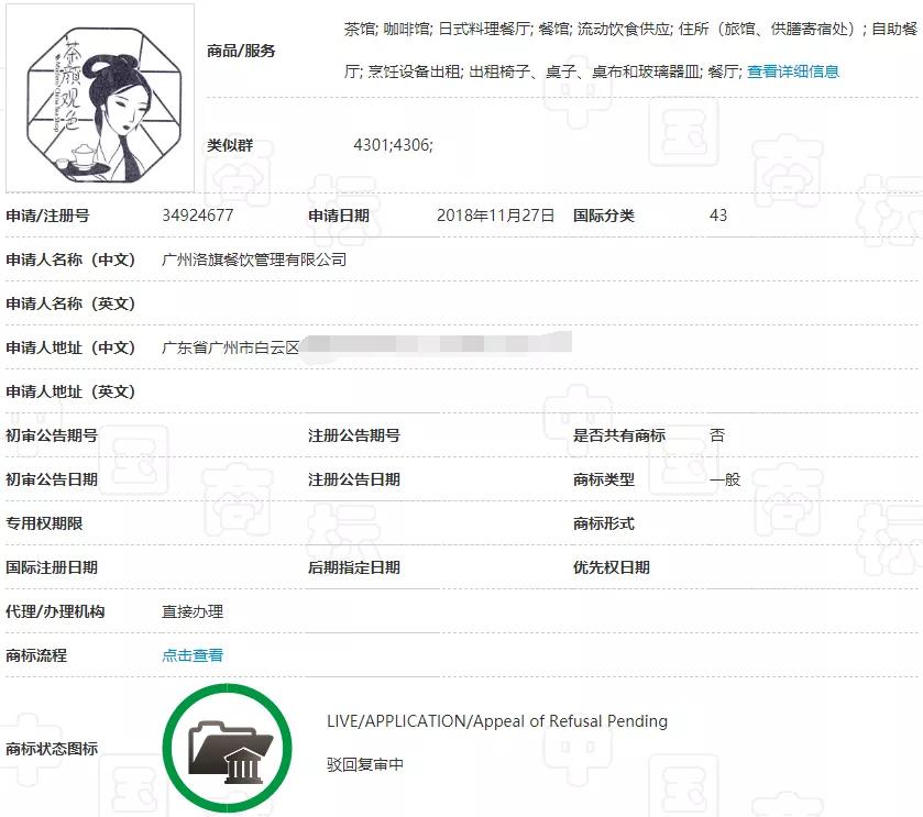 加了人物的“茶颜观色”商标 加了人物的“茶颜观色”商标
