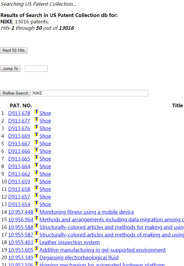 耐克申请的专利信息 耐克申请的专利信息