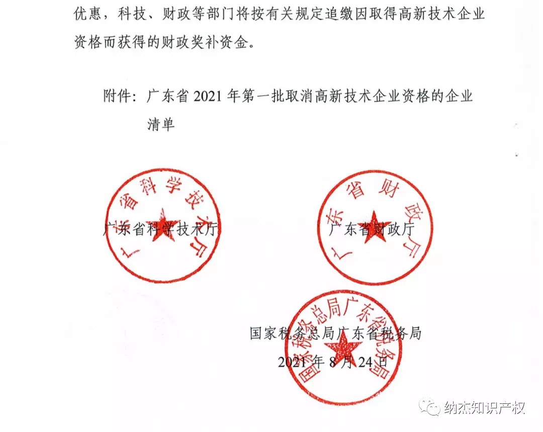 关于取消广州市精网通讯产品有限公司等21家企业高新技术企业资格的通知 关于取消广州市精网通讯产品有限公司等21家企业高新技术企业资格的通知