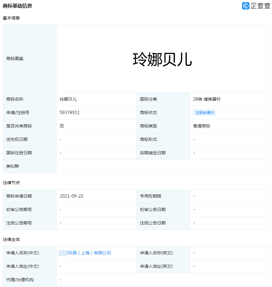 “玲娜贝儿”商标 “玲娜贝儿”商标