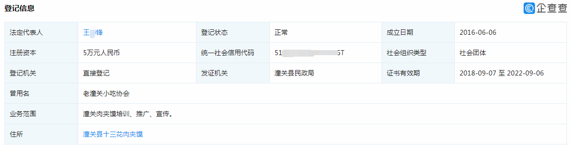 潼关肉夹馍协会信息 潼关肉夹馍协会信息